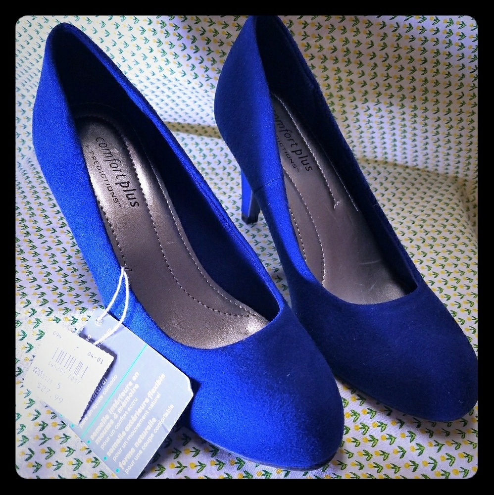 Comfort plus royal blue pumps